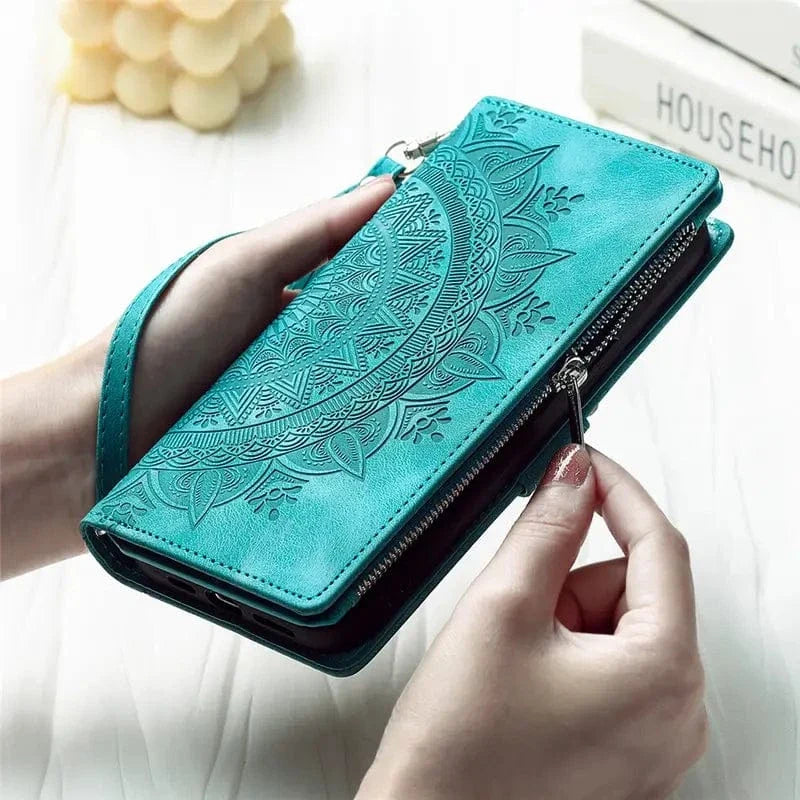 Stylish Leather Lanyard Wallet Case