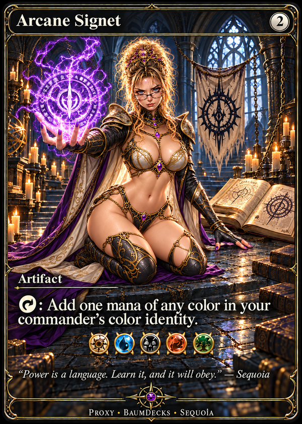 Arcane Signet — Violet Armor — BaumDecks Proxy Single (Coming Soon)