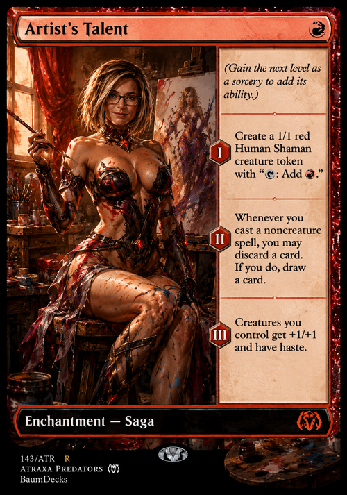 Artist’s Talent — Crimson Edition custom BaumDecks proxy card front
