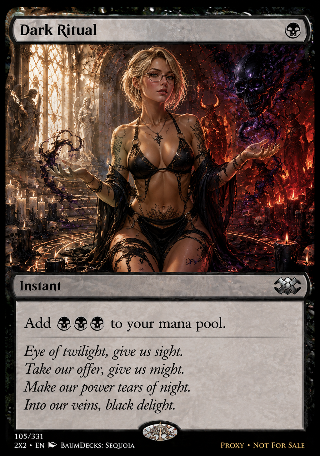 Dark Ritual — Heaven & Hell custom BaumDecks proxy card front