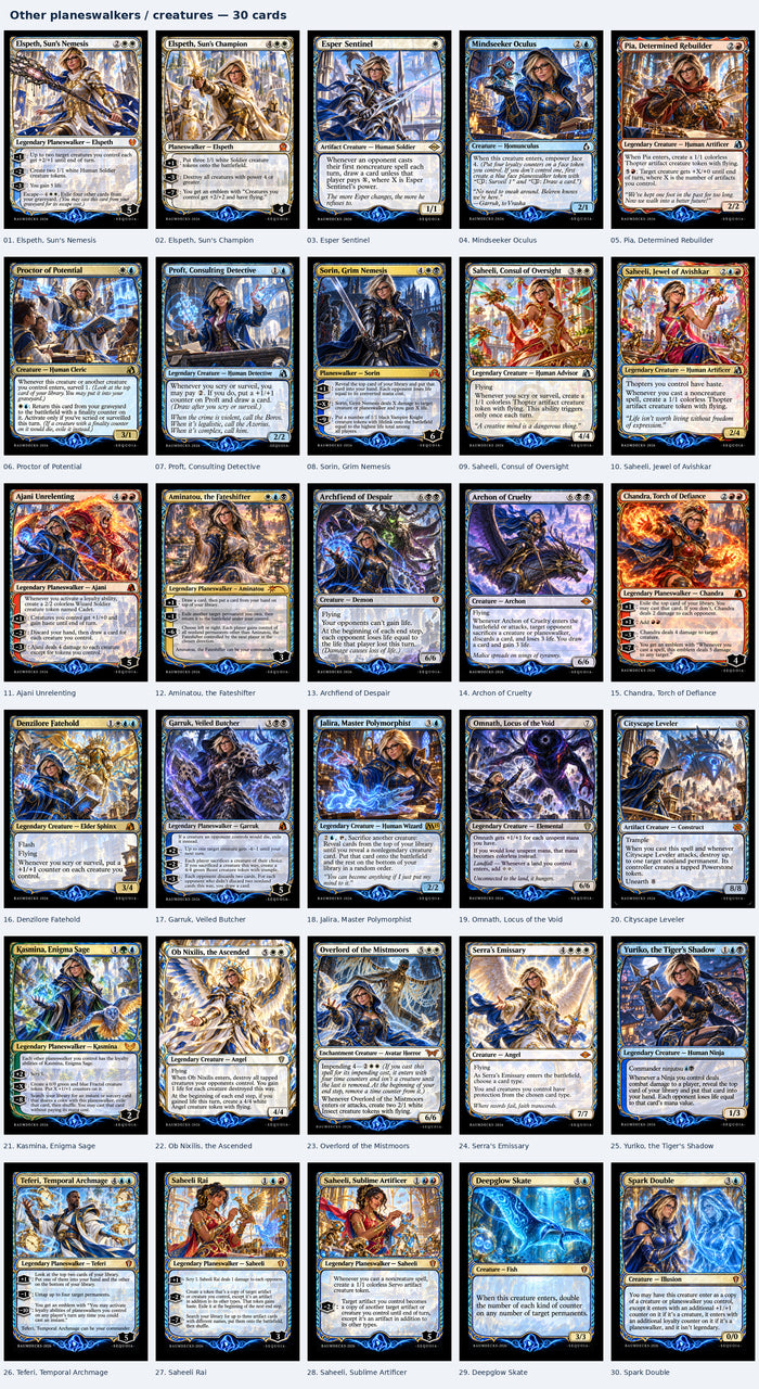 Jace / Sequoia — 30-Card Planeswalker & Creature Package | BaumDecks
