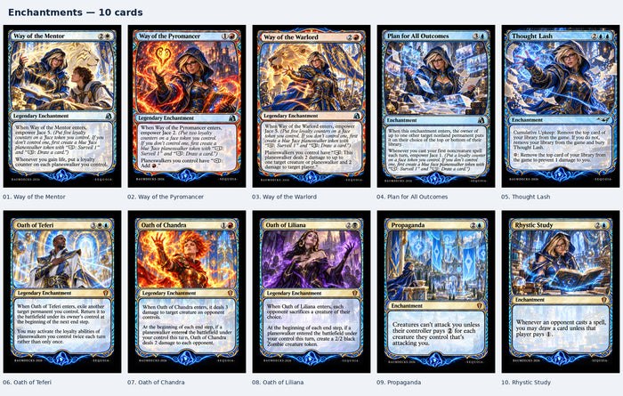 Jace / Sequoia — 10-Card Enchantment Package | BaumDecks