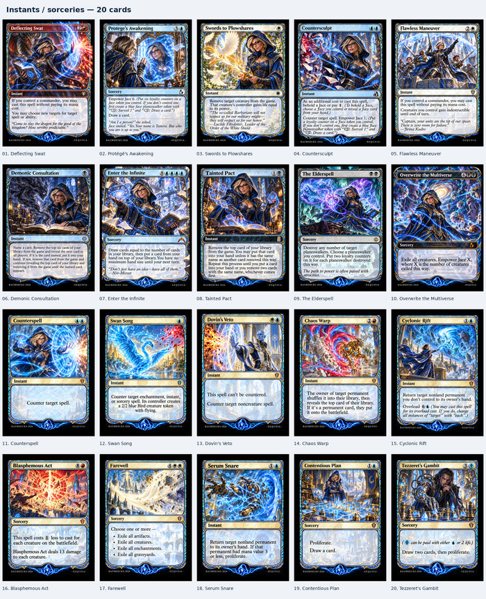 Jace / Sequoia — 20-Card Instant & Sorcery Package | BaumDecks