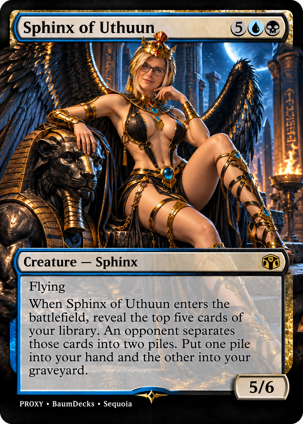 Sphinx of Uthuun custom BaumDecks proxy card front
