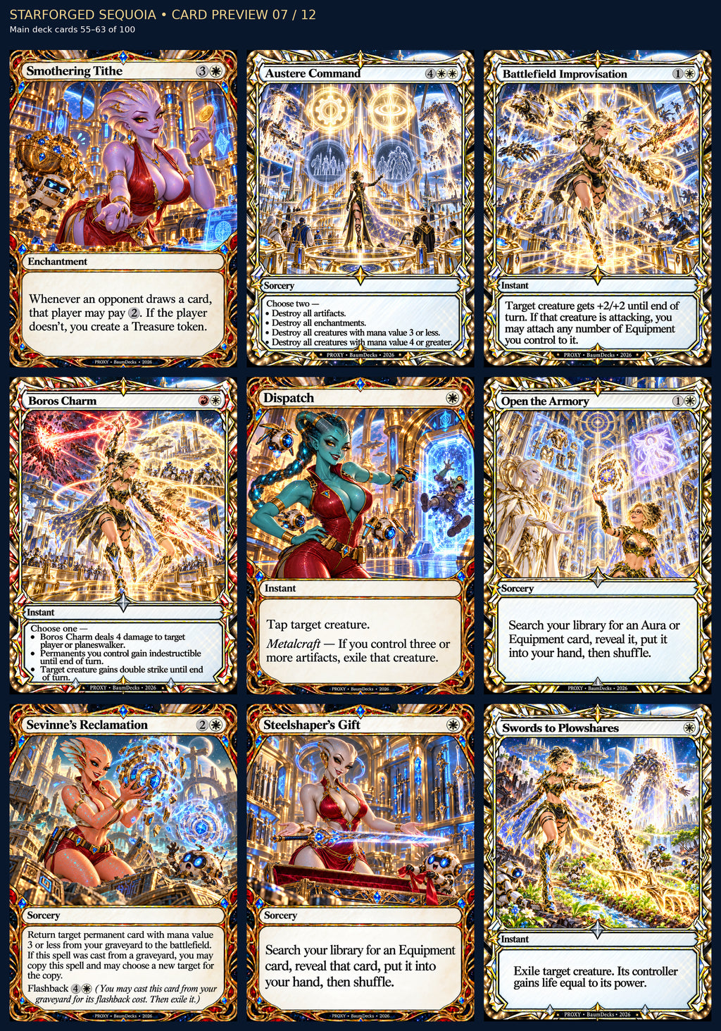 Starforged Sequoia actual deck cards 55–63 of 100