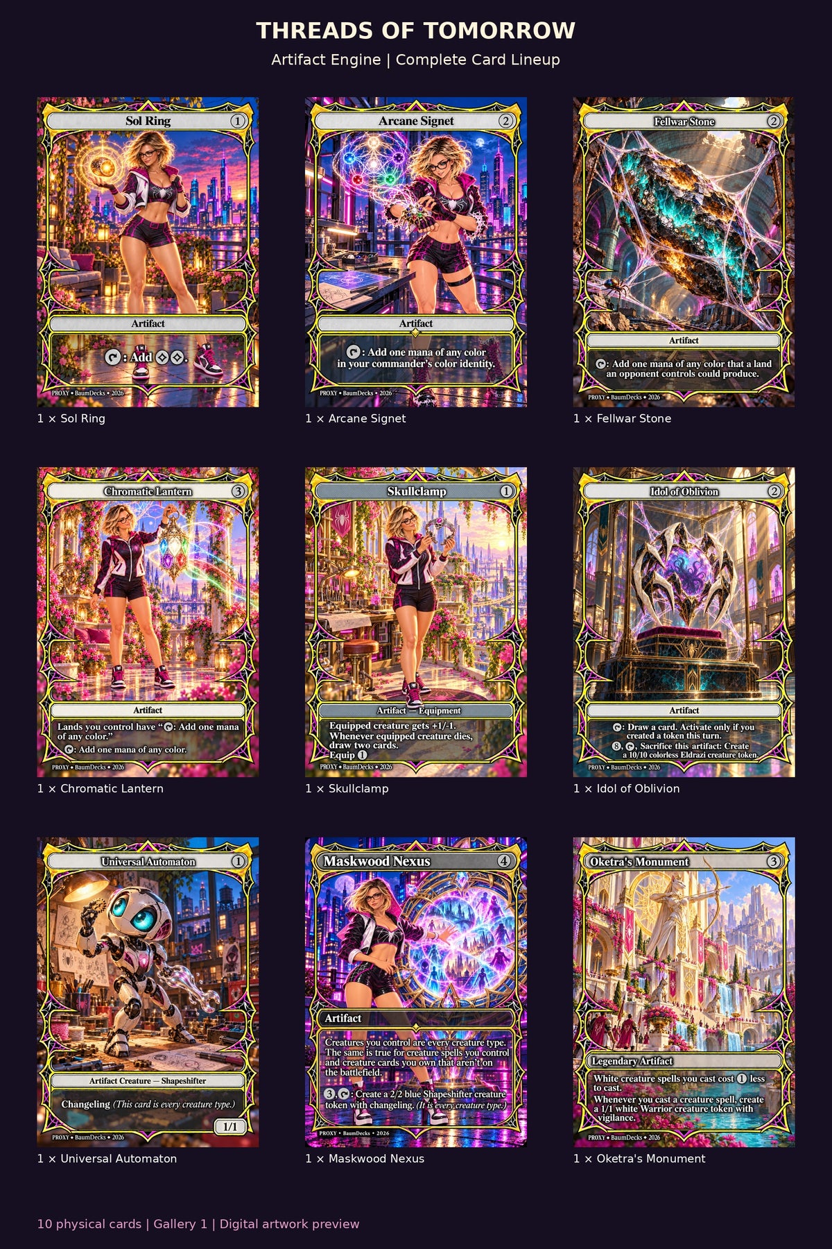 Threads of Tomorrow 10-card Artifact Engine Package — complete lineup 1