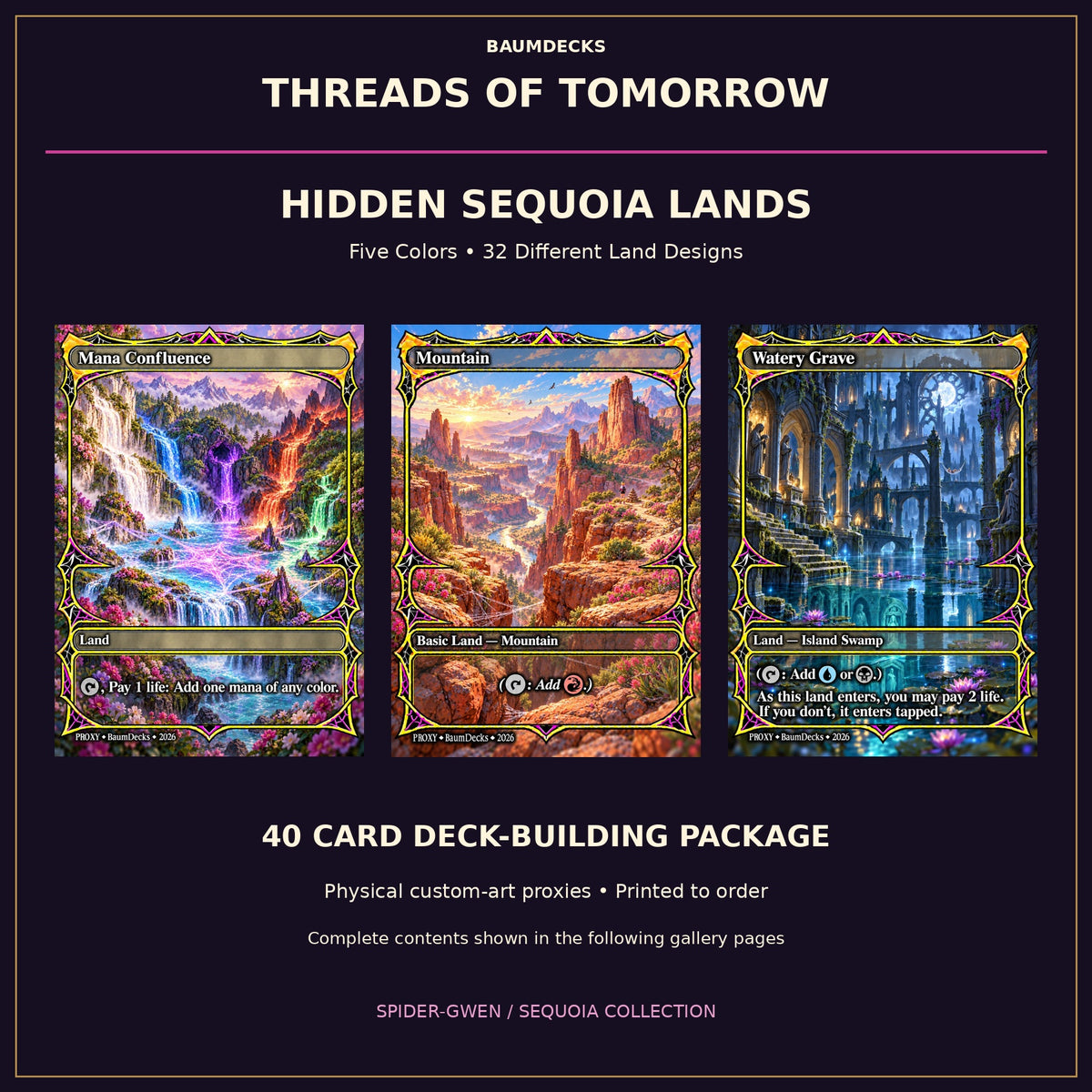 Threads of Tomorrow 40-card Hidden Sequoia Lands Package — cover