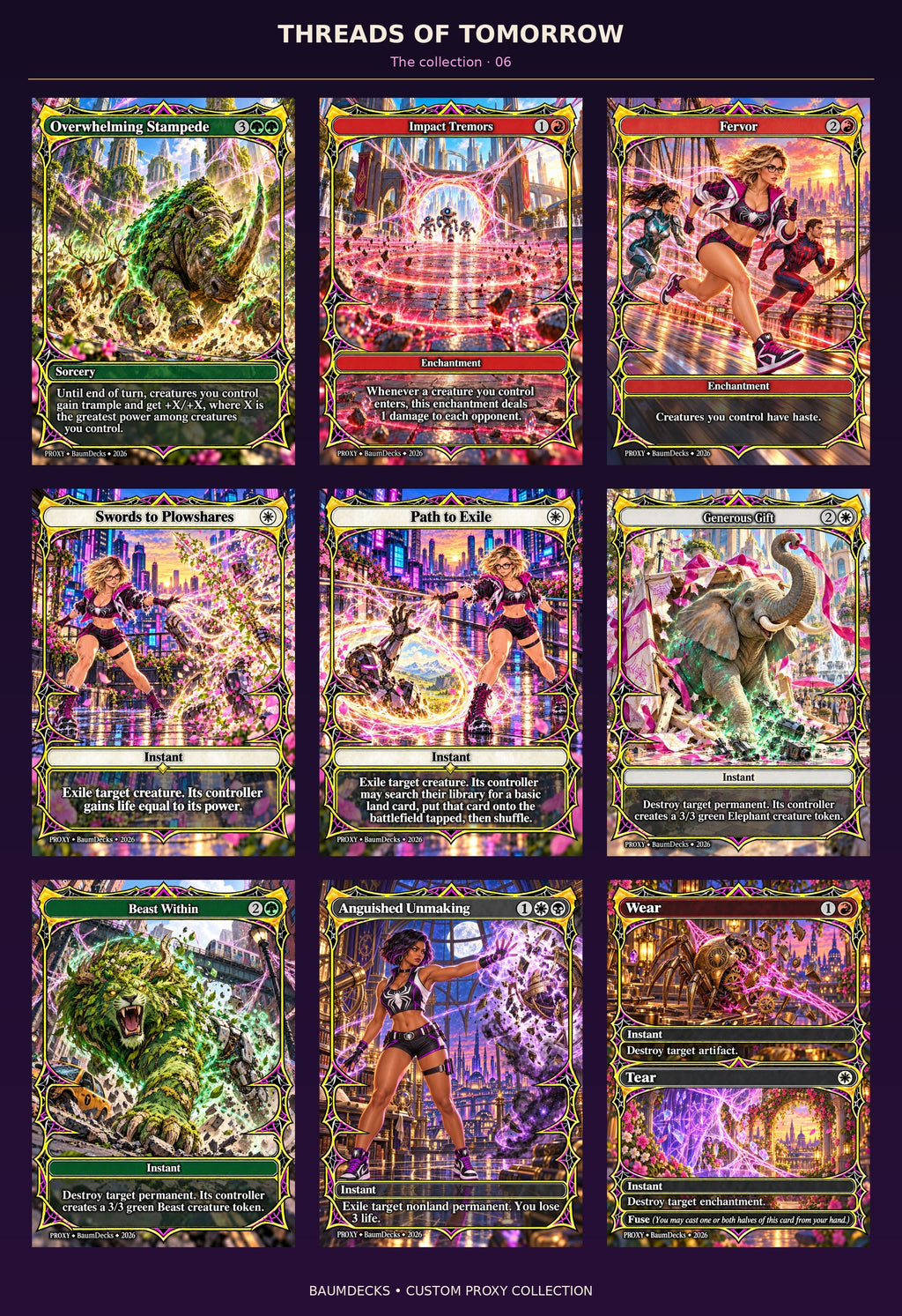 Threads of Tomorrow custom proxy card lineup 6