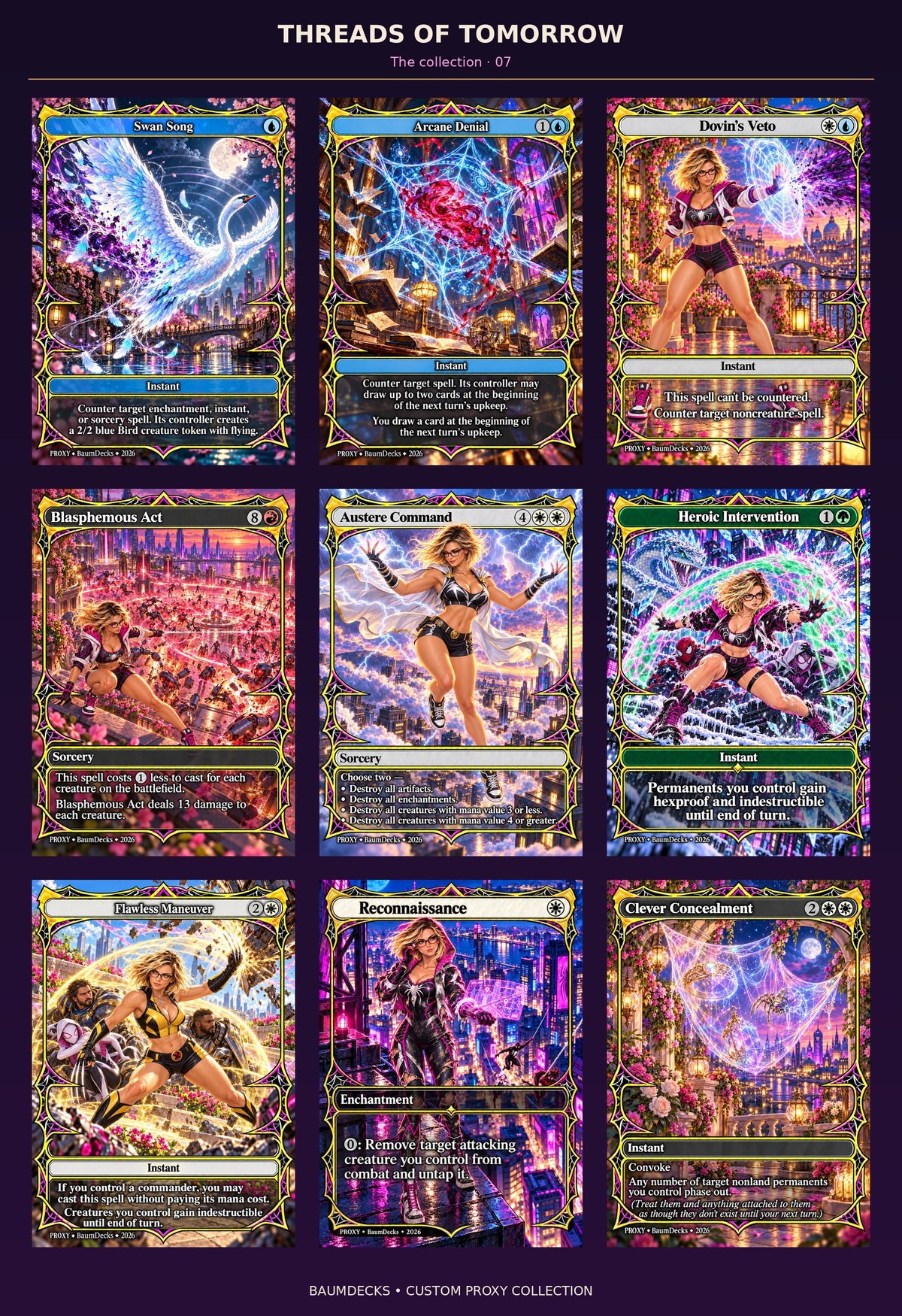 Threads of Tomorrow custom proxy card lineup 7