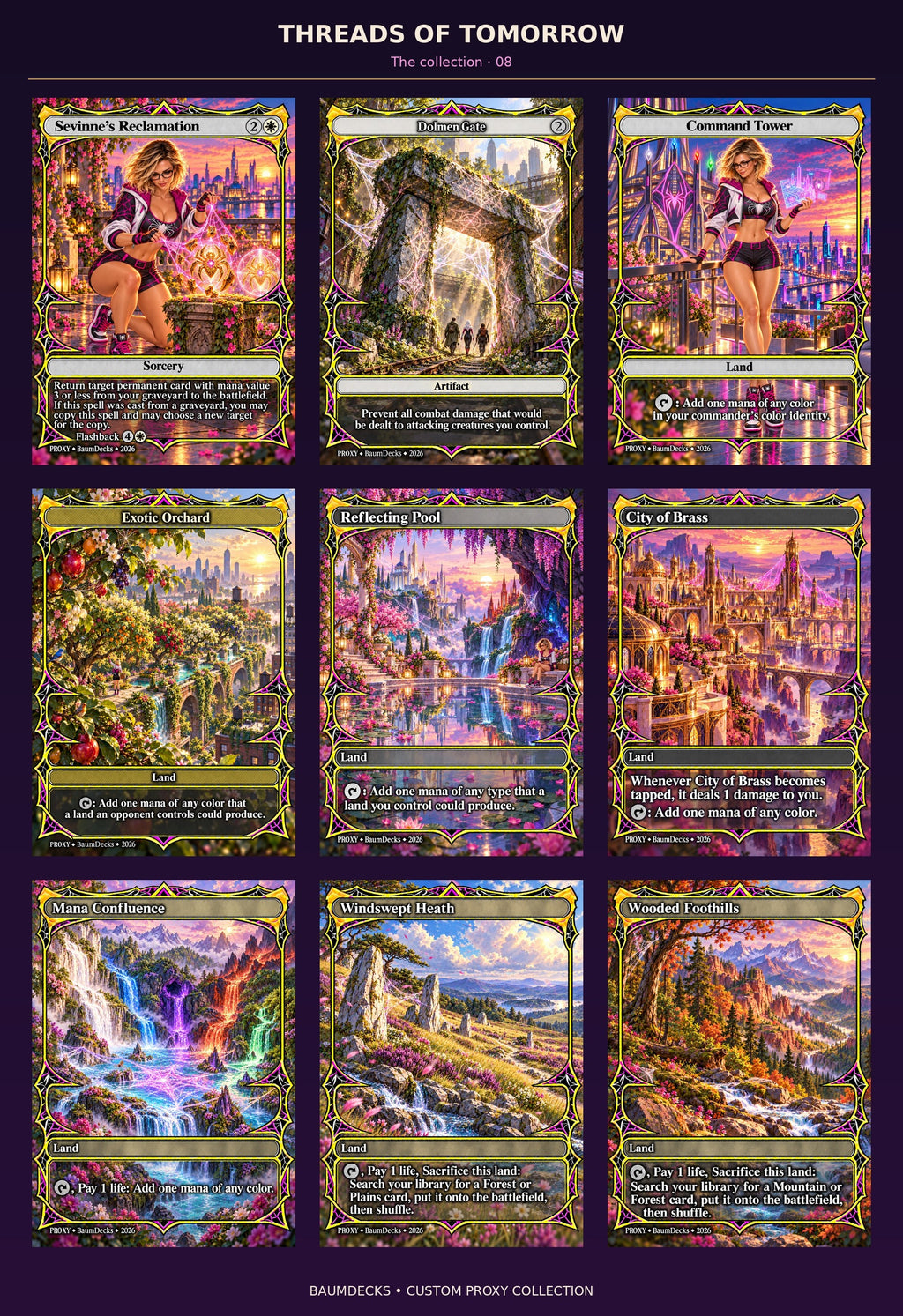 Threads of Tomorrow custom proxy card lineup 8