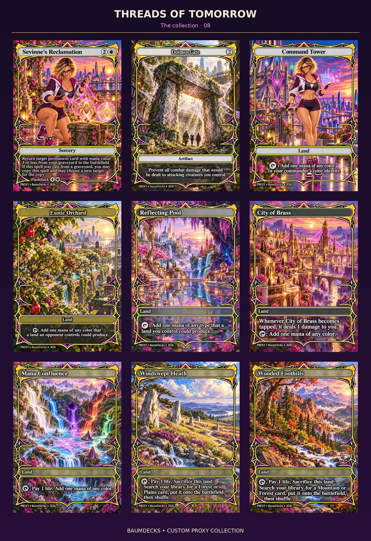 Threads of Tomorrow custom proxy card lineup 8