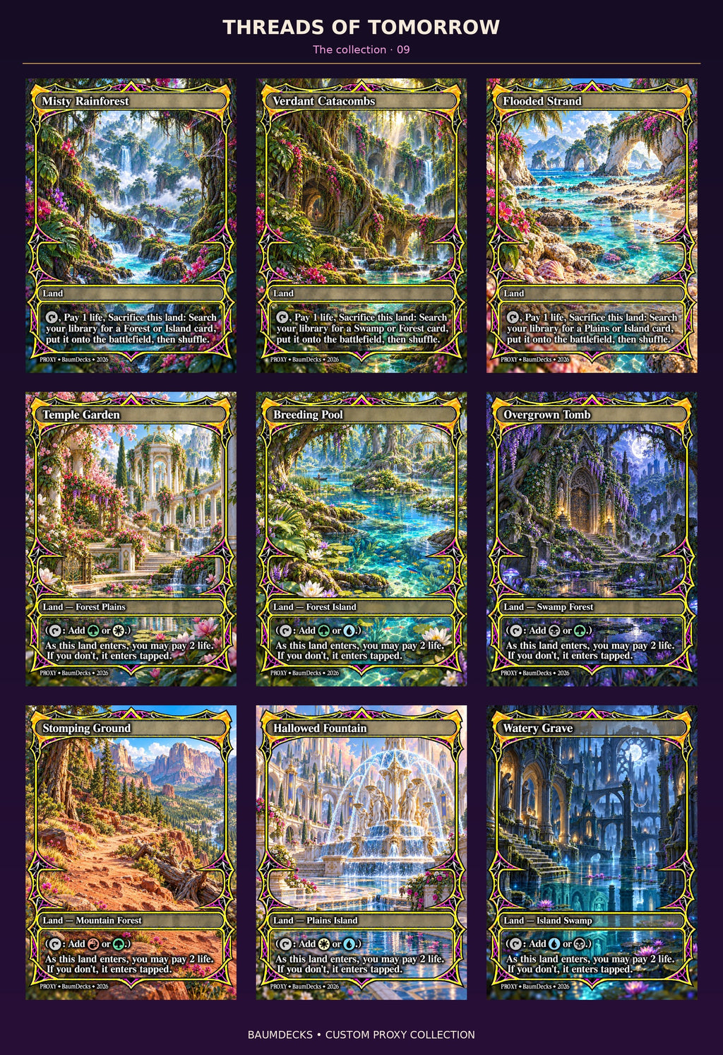 Threads of Tomorrow custom proxy card lineup 9