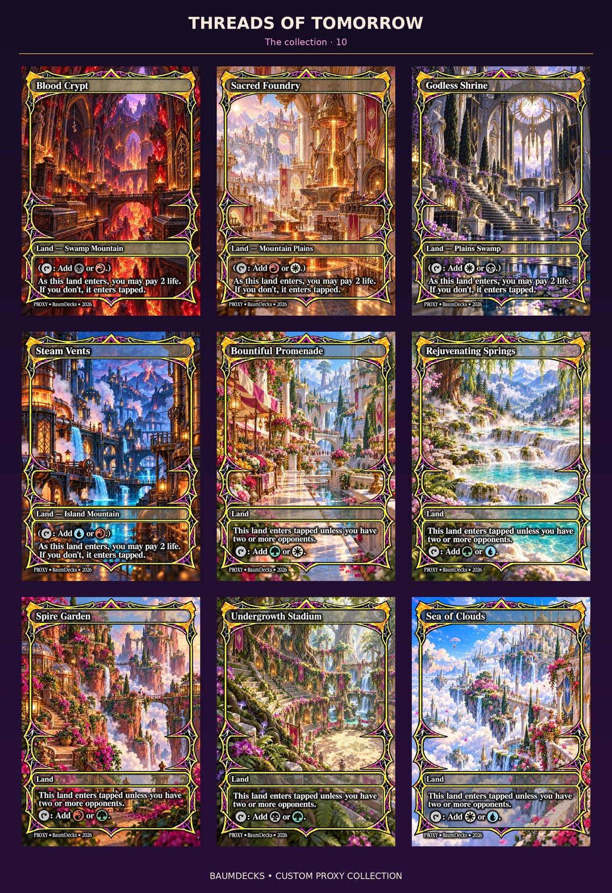 Threads of Tomorrow custom proxy card lineup 10