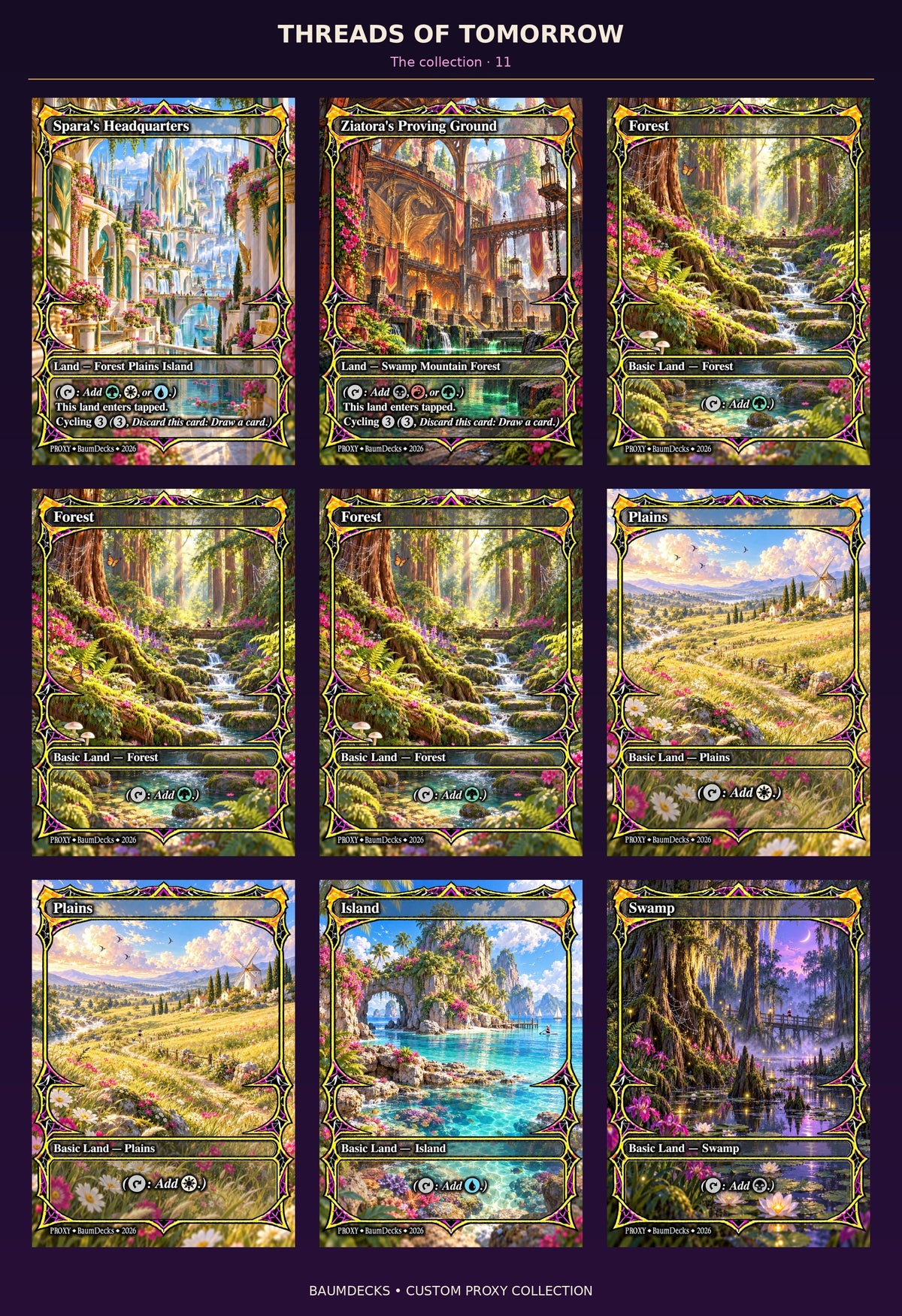 Threads of Tomorrow custom proxy card lineup 11