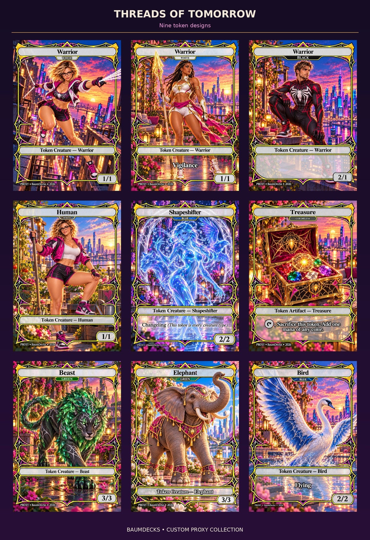 Threads of Tomorrow custom proxy card lineup 13