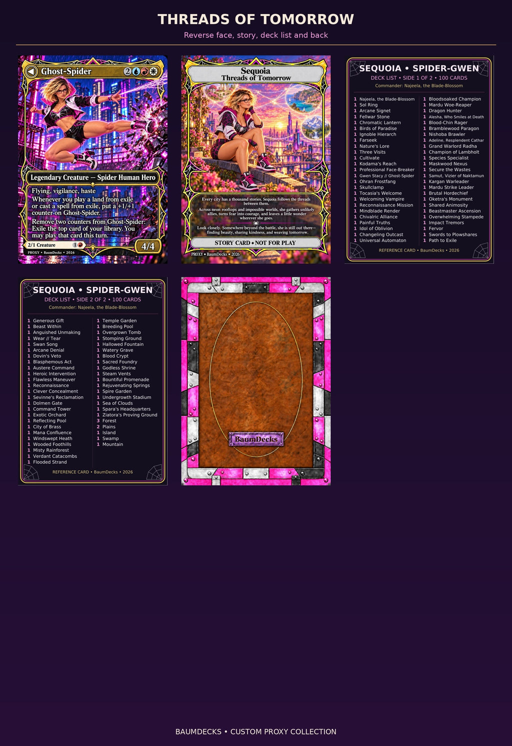 Threads of Tomorrow custom proxy card lineup 14